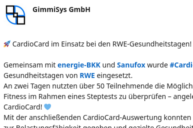 GimmiSys bei LinkedIn